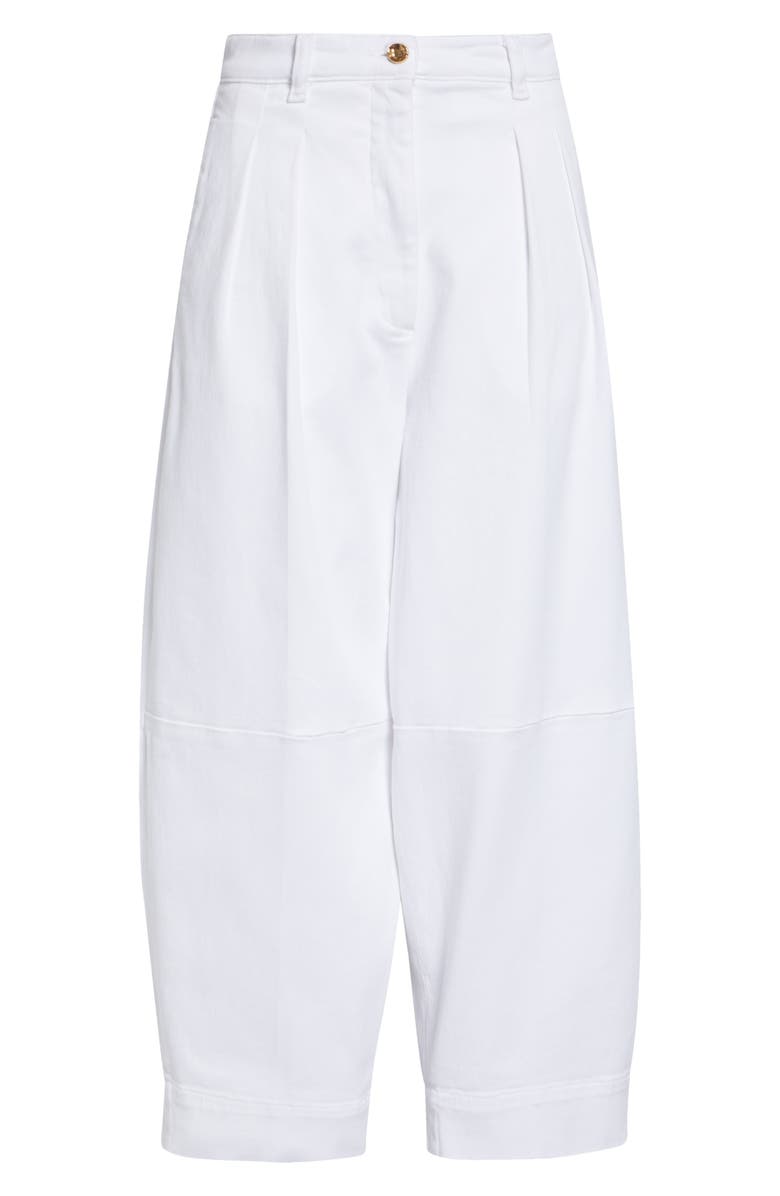 Altuzarra Dash Barrel Leg Crop Pants, Main, color, Optic White