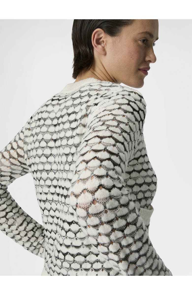 Missoni Cashmere And Viscose Cardigan With Contrast Trim, Alternate, color, Green& Brown