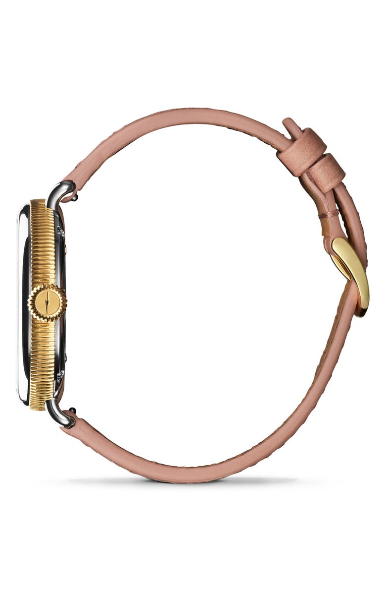 Shinola The Birdy Day & Night Leather Strap Watch, 38mm, Alternate, color,