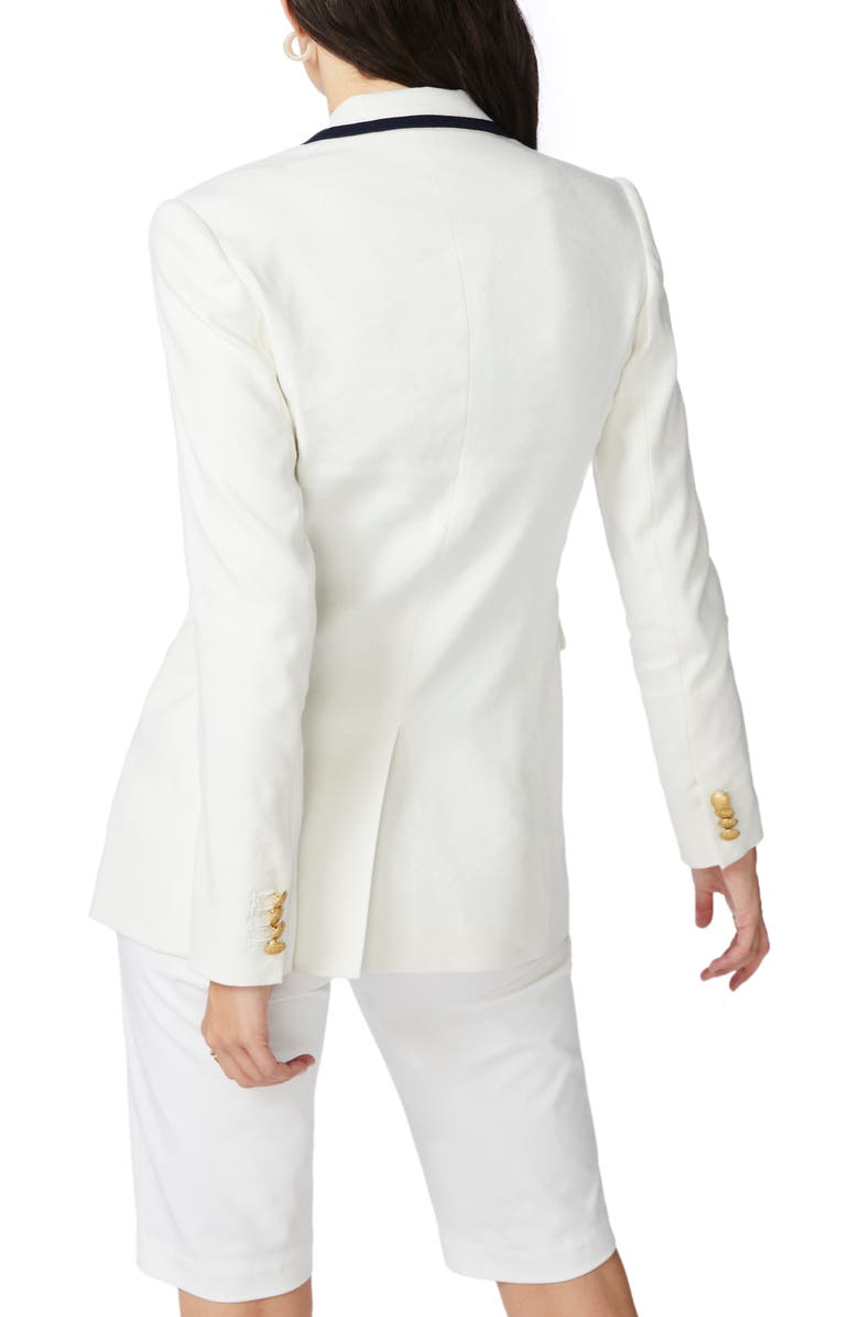 Court & Rowe Contrast Collar Linen Blend Blazer, Alternate, color, 