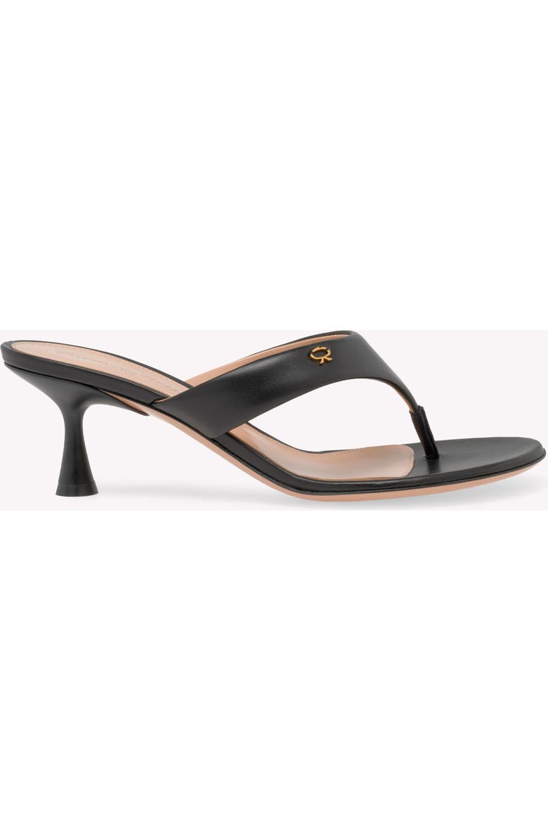 Gianvito Rossi Ascent Thong 55 Sandals, Main, color, Black