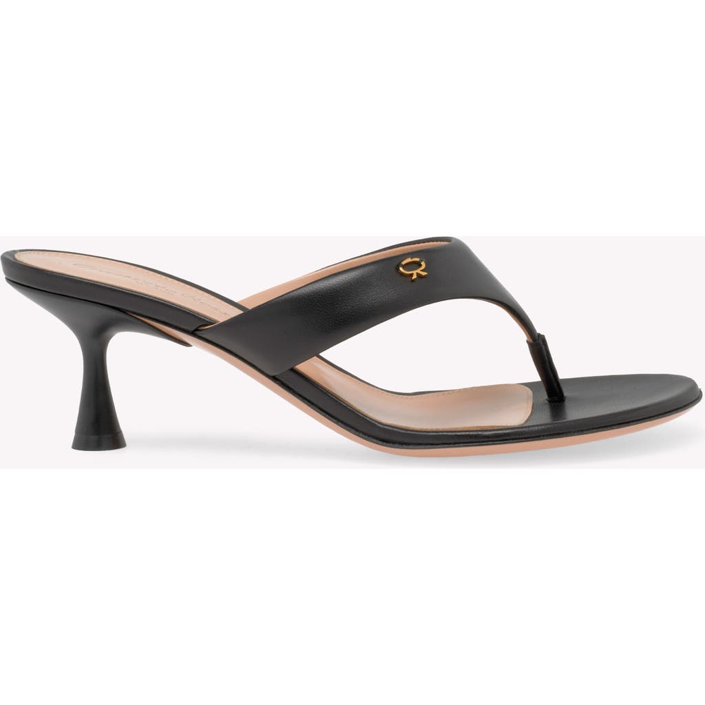 Gianvito Rossi Ascent Thong 55 Sandals in Black  product