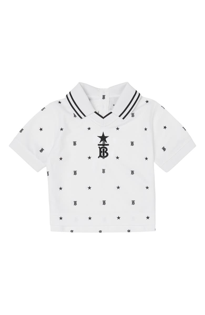 Burberry Mini Dafydd TB Star Print Mesh Polo, Main, color, 