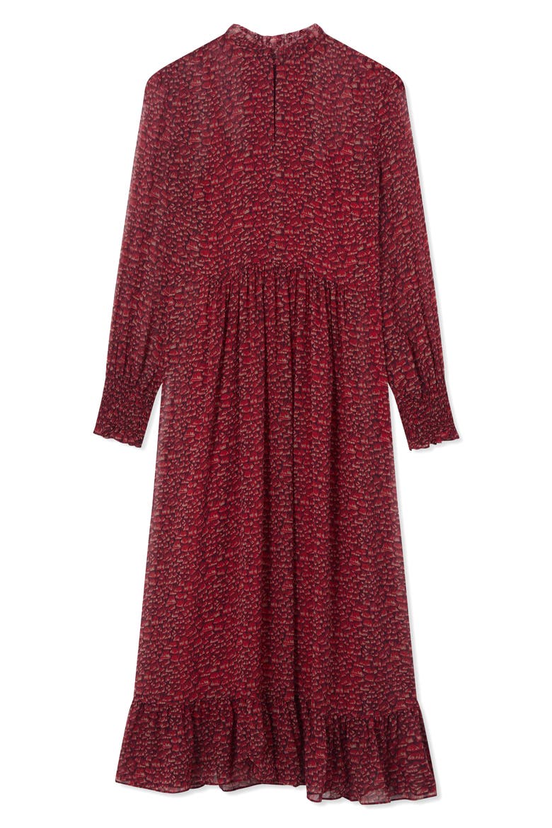 Suzette Floral Print Long Sleeve Maxi Dress, Alternate, color, RED