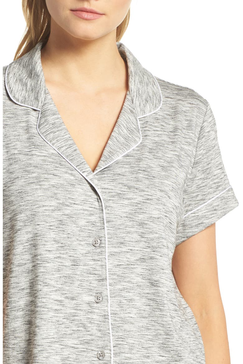 Moonlight Short Pajamas, Alternate, color, GREY SPACEDYE