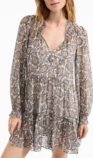 Veronica Beard Charles Paisley Silk Blend Minidress