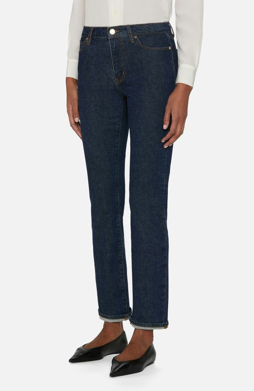 Frame The Borrowed Mid Rise Boyfriend Jeans In Blue