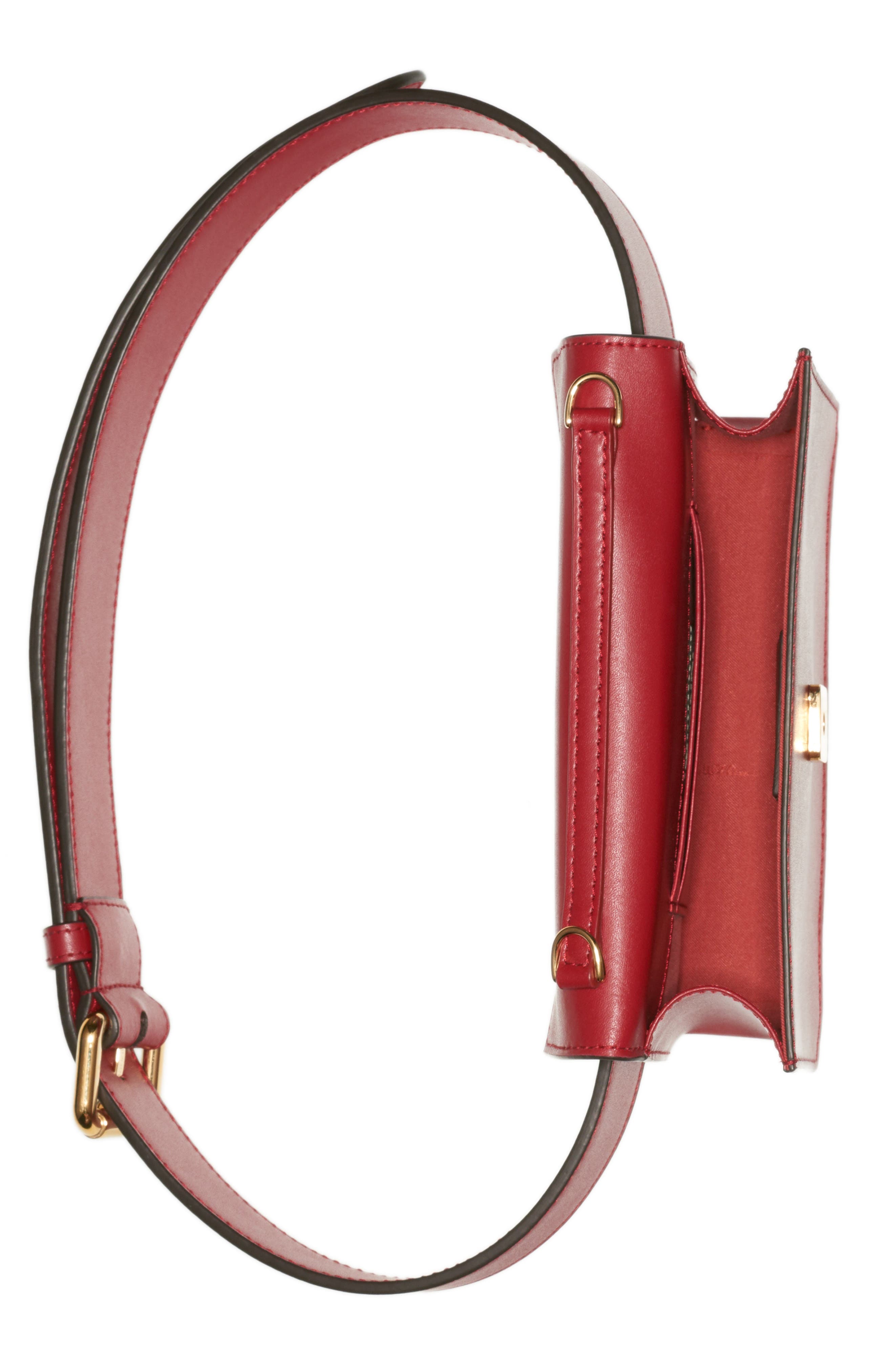 Fendi Liberty Logo Calfskin Leather Belt Bag, Alternate, color, 