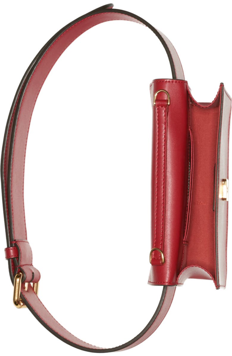 Fendi Liberty Logo Calfskin Leather Belt Bag, Alternate, color,