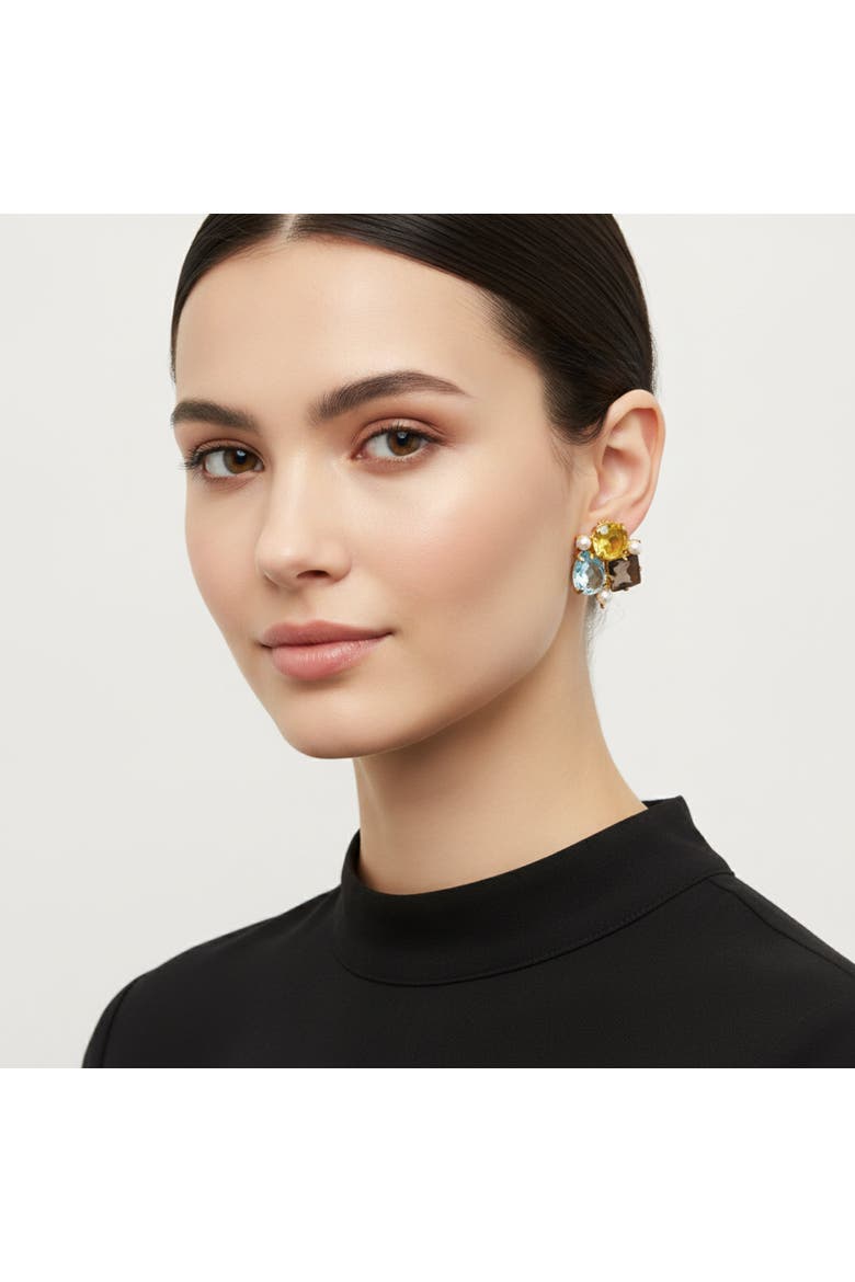Tangiers Interchangeable Drop Earrings, Alternate, color, Yellow