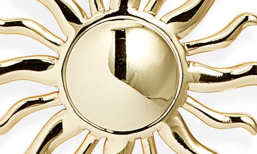 Child Of Wild Sun Rays Genuine Pearl Pendant Necklace In Gold