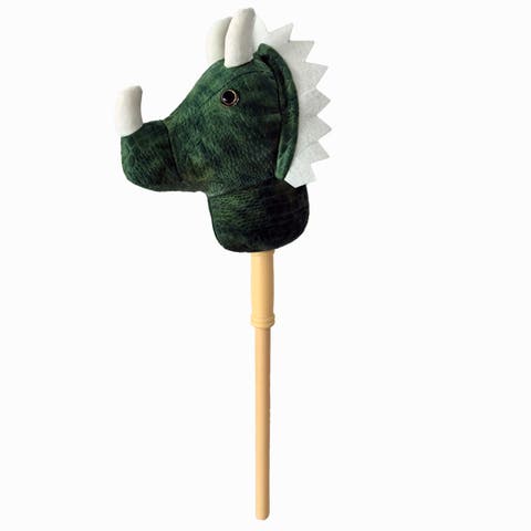 Green Dinosaur Music Stick  W/ Colorful Soft Plush Animal Head