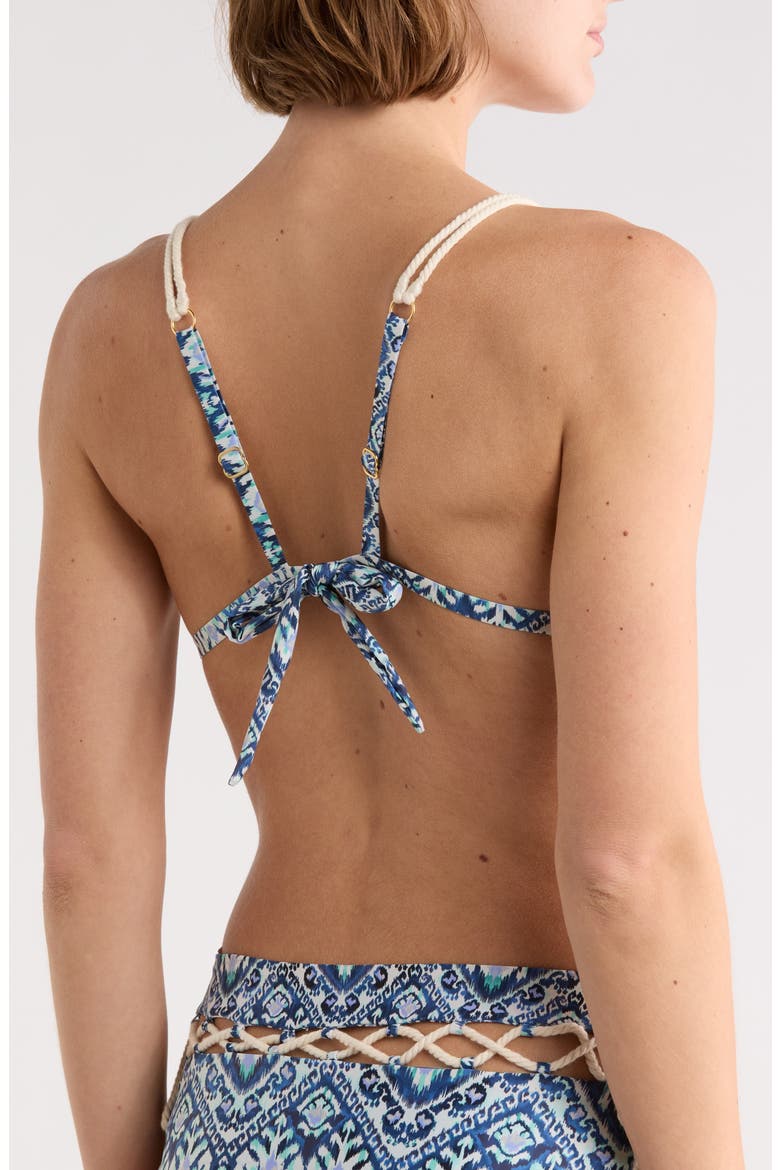 Reversible Triangle Bikini Top, Alternate, color, AQUA SPLASH