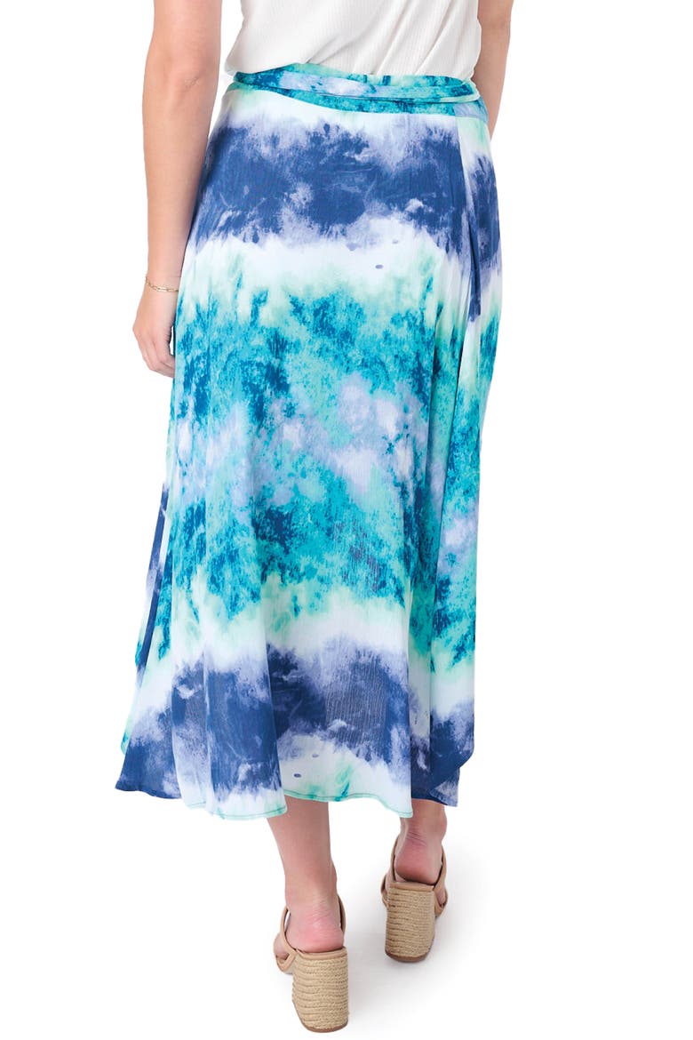 Belted High-Low Skirt, Alternate, color, WATERCOLOR LAKE PRT