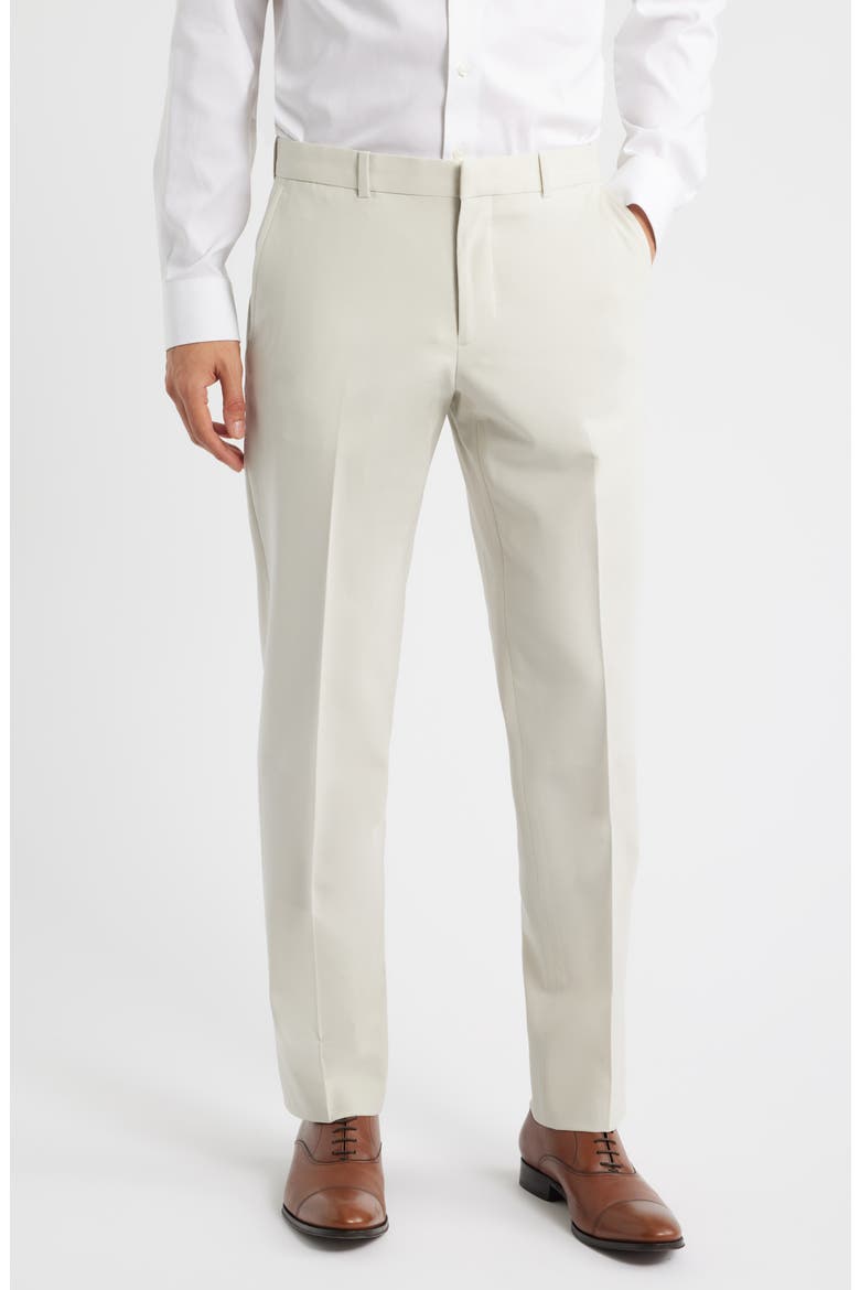 Henrik Trim Fit Solid Stretch Wool Suit Pants, Main, color, GREY MOONBEAM