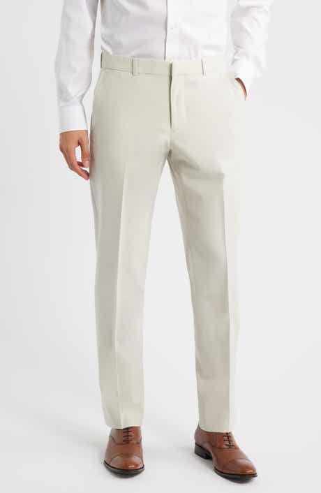 Henrik Trim Fit Solid Stretch Wool Suit Pants