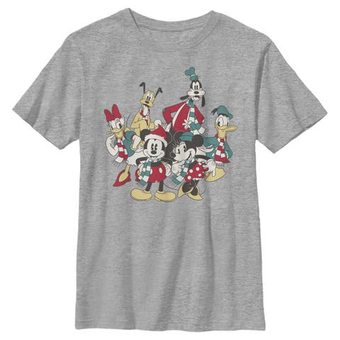 Boy's Mickey & Friends The Gangs Together For Holiday  Graphic T-Shirt