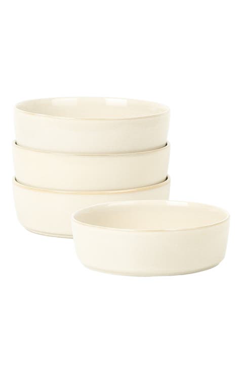 Eden Stoneware 4-Piece Pasta Bowl Set