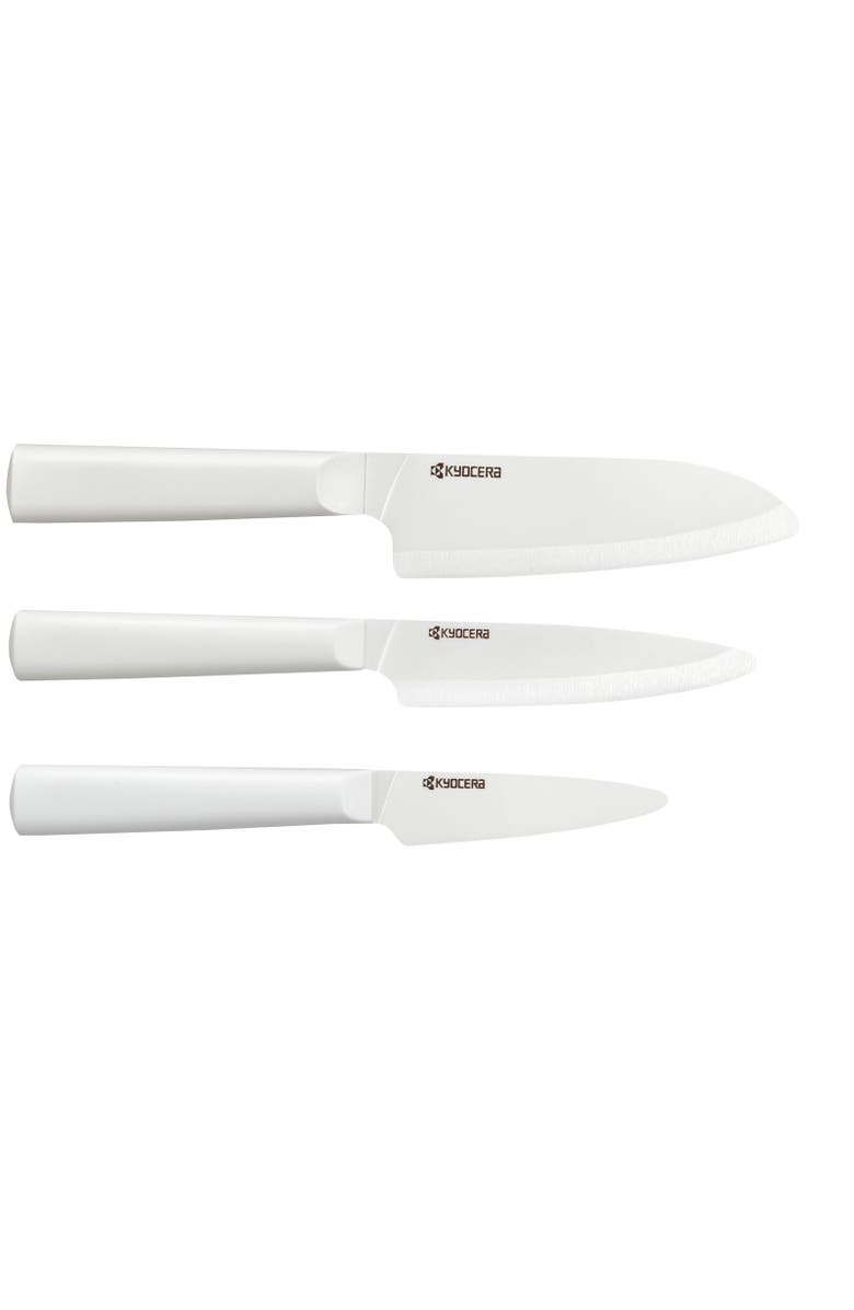 Kyocera INNOVATIONwhite<sup>®</sup> 3 Piece Ceramic Knife Set, Main, color, White