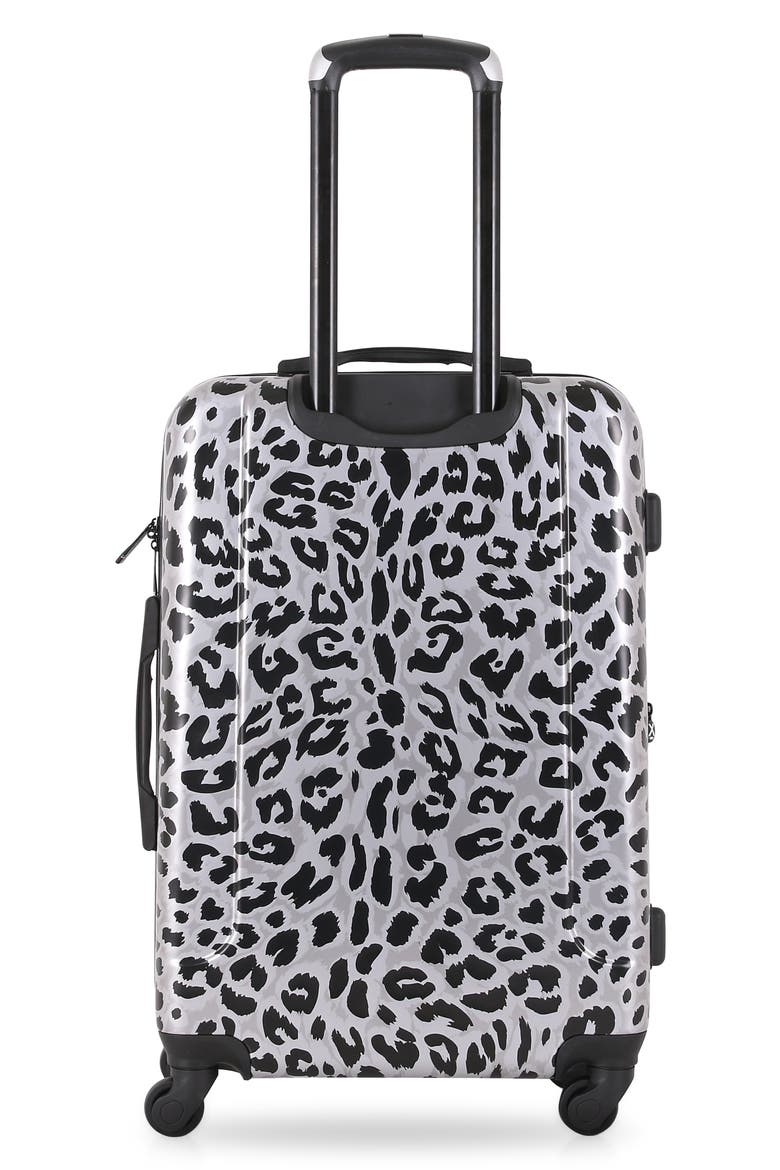 Designer Art 20-Inch Leopard Hardside Spinner Suitcase, Alternate, color, WINTER LEOPARD