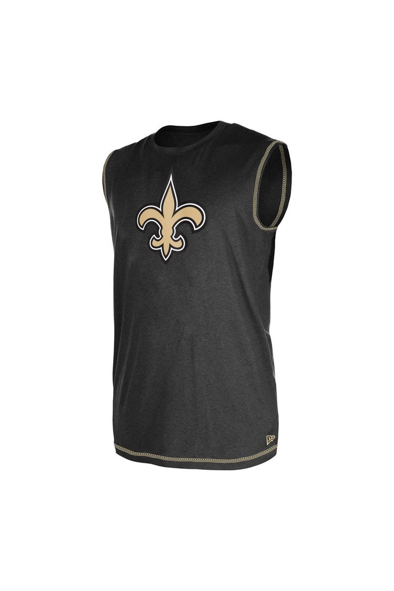 Men's New Era Black New Orleans Saints Tank Top, Alternate, color, Black
