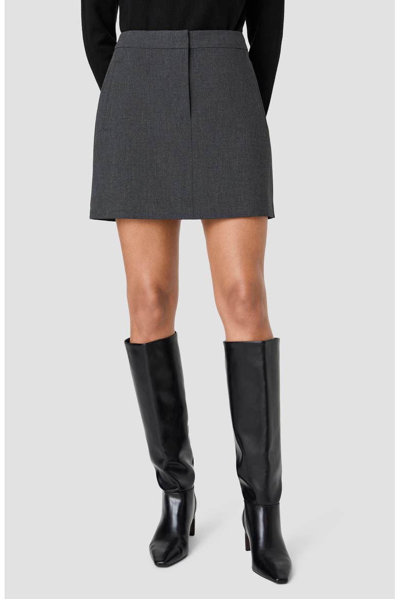 Tavi Crosshatch Miniskirt, Main, color, GRAPHITE