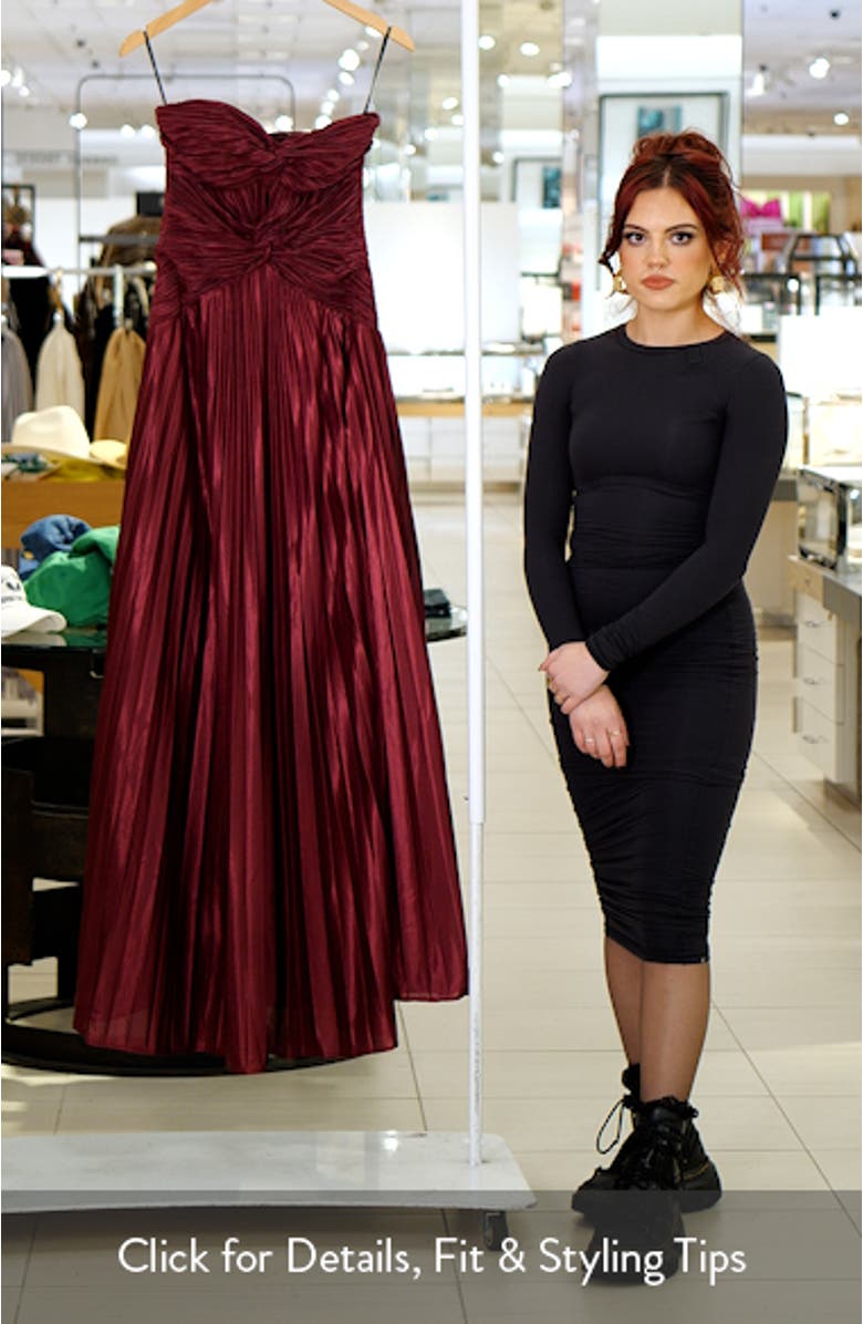 Florence Twist Front Strapless Dress, sales video thumbnail