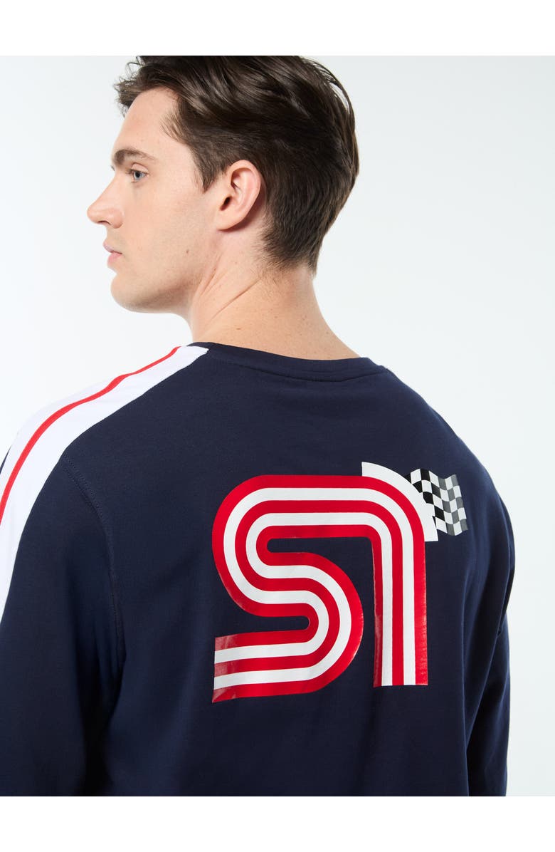 Sergio Tacchini Macchina Long Sleeve T-shirt, Alternate, color, Maritime Blue