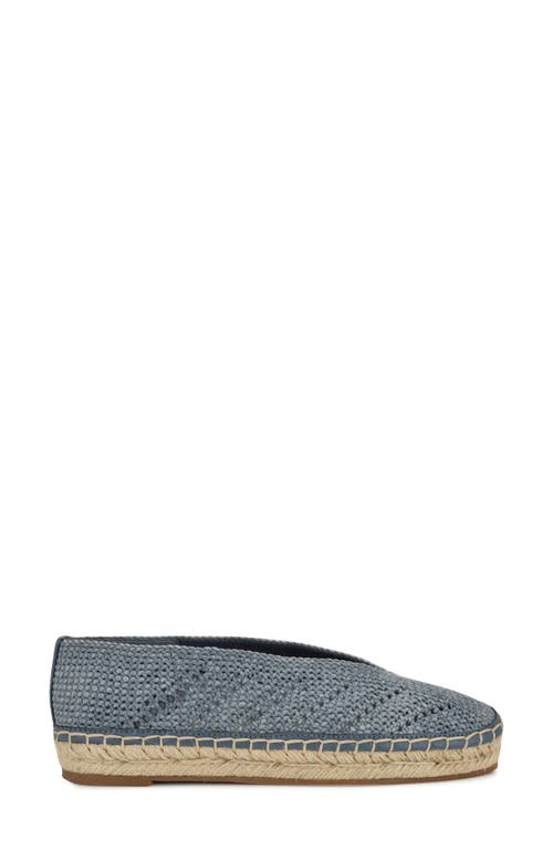 Shop Nine West Rorie Woven Espadrille In Medium Blue