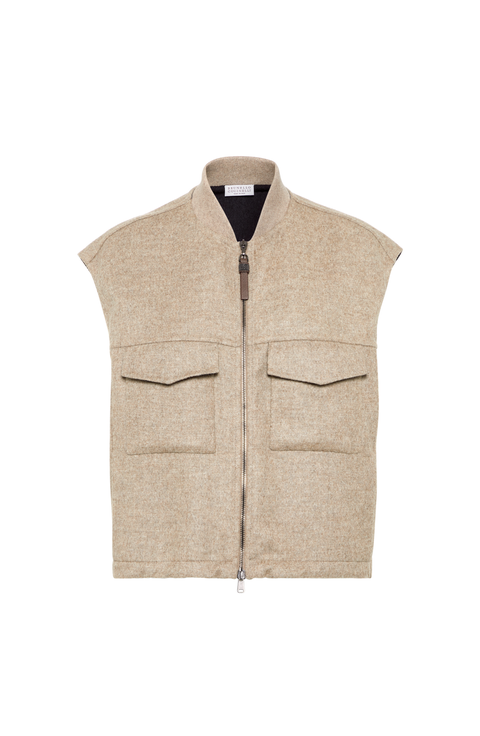 アウターその他 BRUNELLO CUCINELLI Woman Waistcoat Yellow Cream MCO559412 BRUNELLO CUCINELLI: Sweater woman - Yellow Cream | Brunello