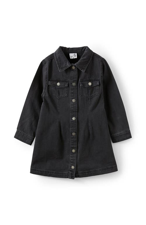 Cotton On Kids Kid's Sasha Long Sleeve Denim Shirt Dress In Black