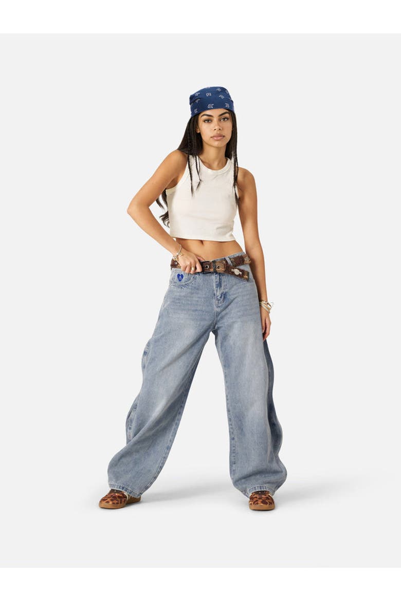 Barrel Jeans, Alternate, color, Blue