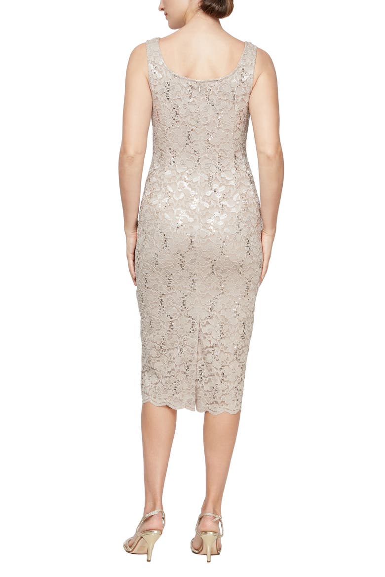 Lace Dress & Jacket Two-Piece Set, Alternate, color, CHAMPAGNE