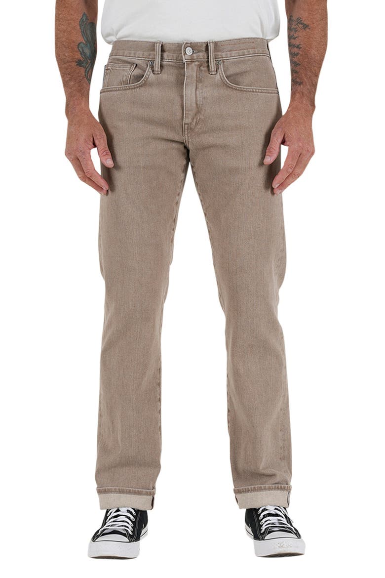 The Hammer Straight Leg 10.5-Ounce Stretch Selvedge Jeans, Main, color, DUSTY BROWN