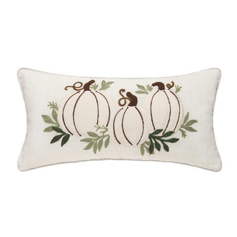 White Pumpkin Trio Pillow