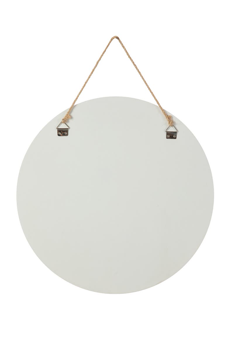 Easter Wooden & Epoxy Bunny Round Wall or Door Hanger, Alternate, color, White