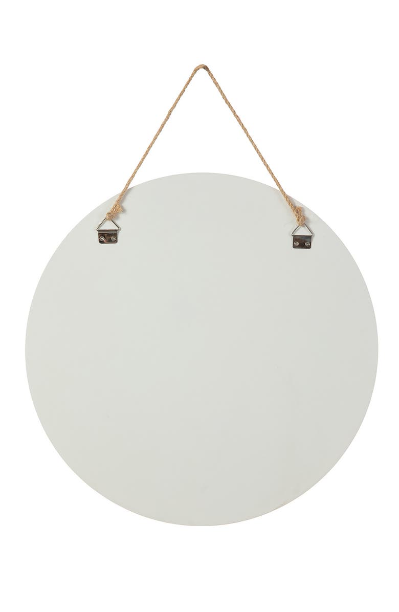 Glitzhome Easter Wooden & Epoxy Bunny Round Wall or Door Hanger, Alternate, color, White