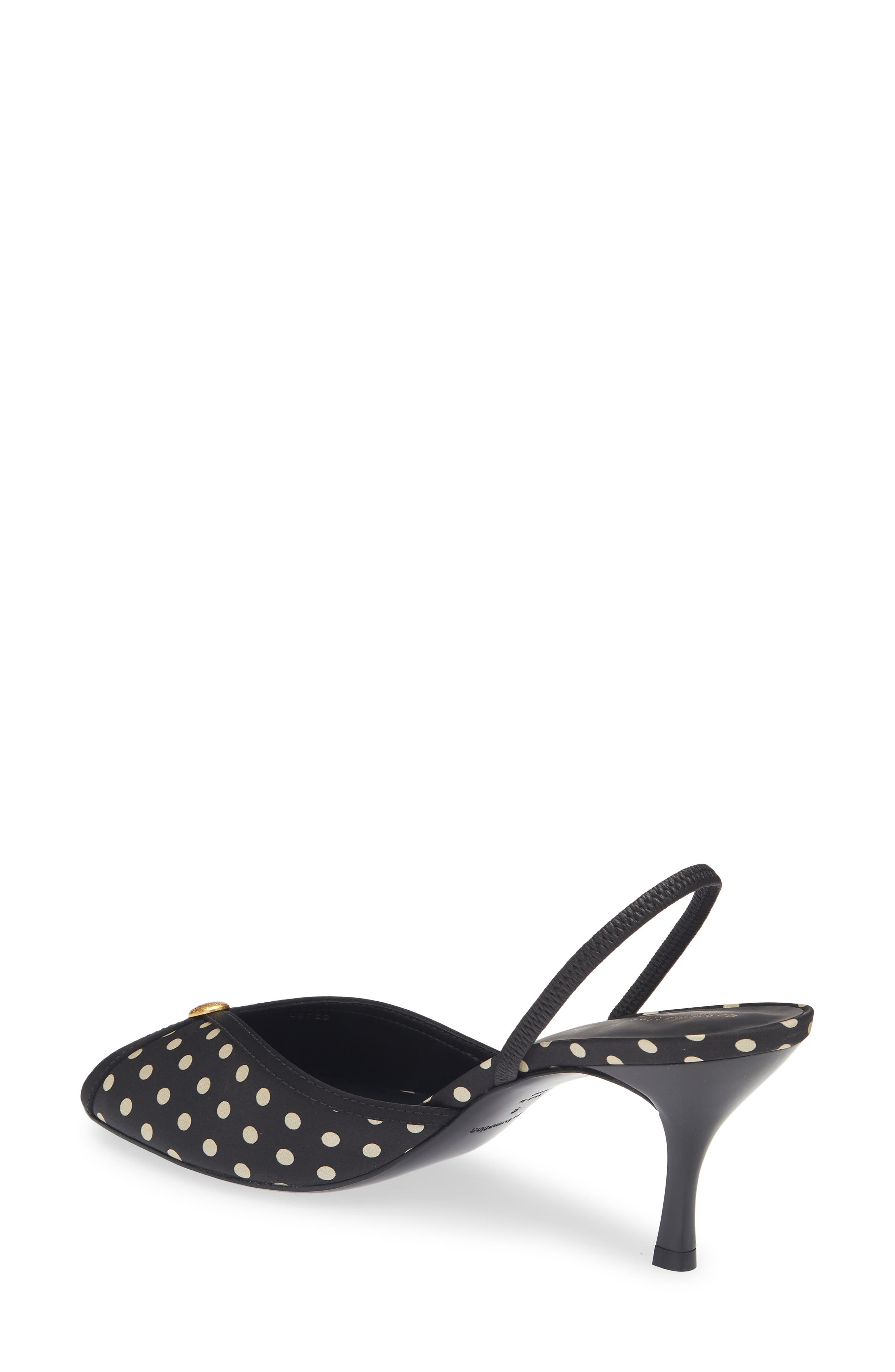 Paula Heeled Sandal, Alternate, color, POLKA DOT SATIN