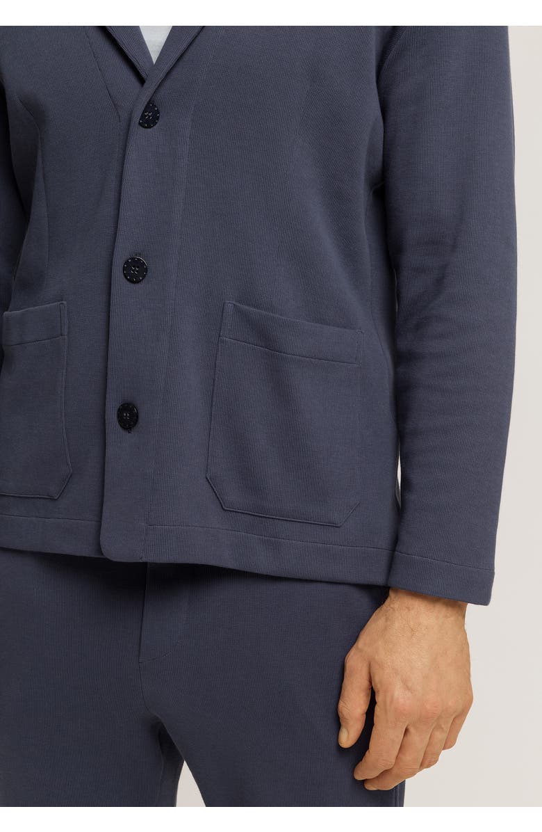 Hanro Travelwear Cotton Rib Blazer, Alternate, color, Ombre Blue