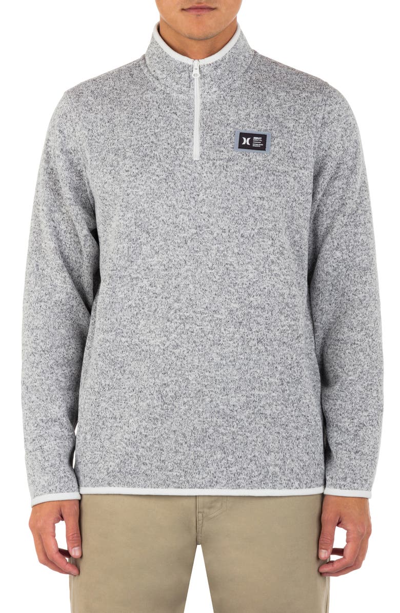 Hurley Mesa Ridgeline Quarter Zip Fleece Sweatshirt, Main, color, 