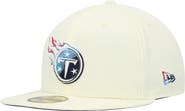 New Era Men's New Era Cream Tennessee Titans Chrome Color Dim 59FIFTY Fitted Hat