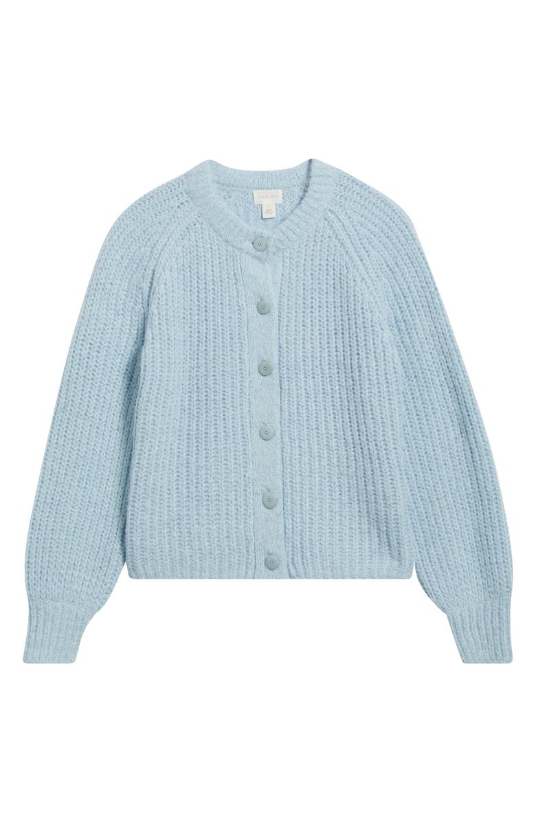 Caslon<sup>®</sup> Metallic Shaker Stitch Cardigan, Alternate, color, Blue Skyway