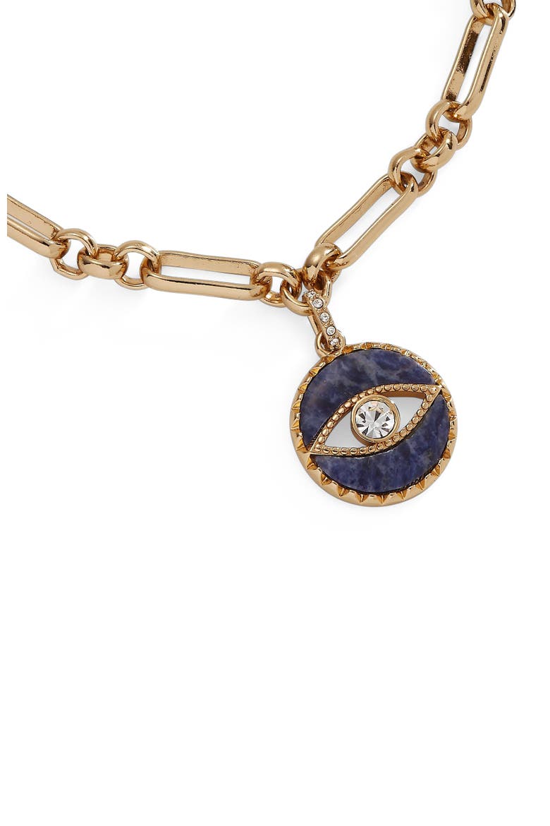 Evil Eye Chain Bracelet, Alternate, color, Gold