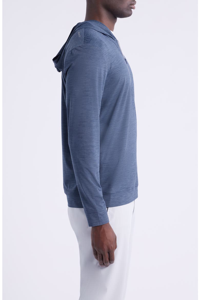 Bixler Hooded Quarter Zip Pullover, Alternate, color, NAVY