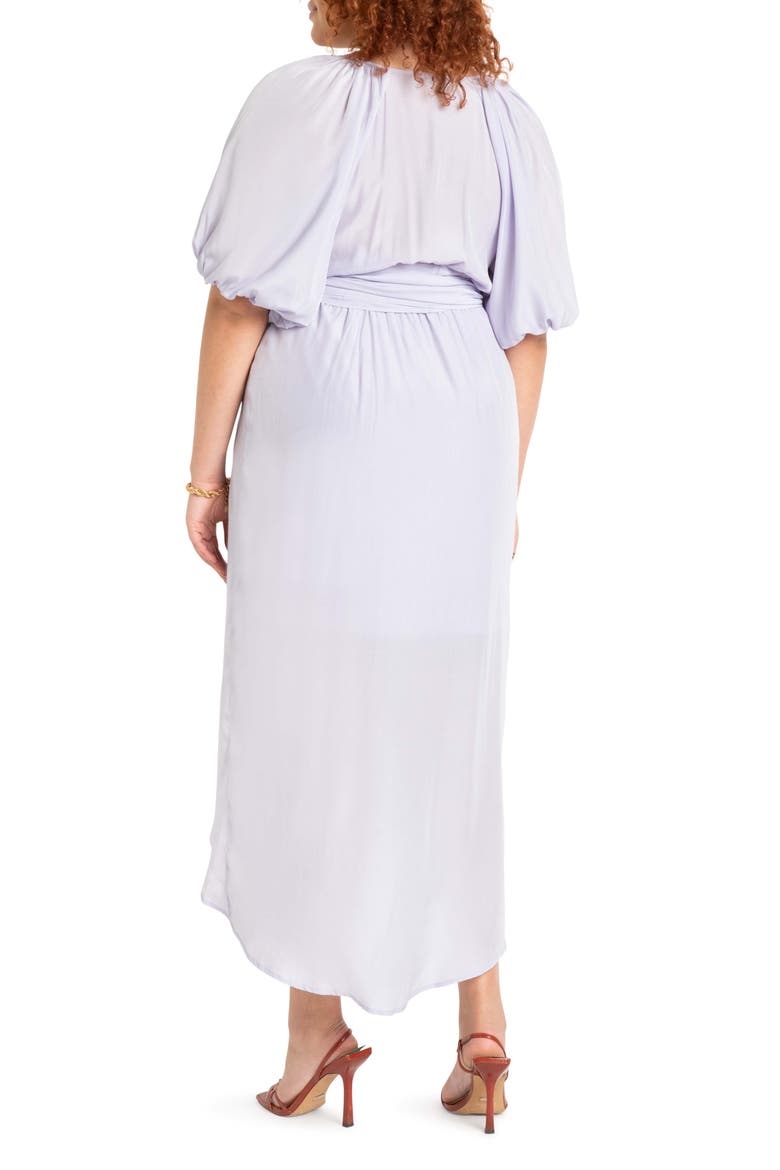 High-Low Wrap Dress, Alternate, color, PURPLE HEATHER