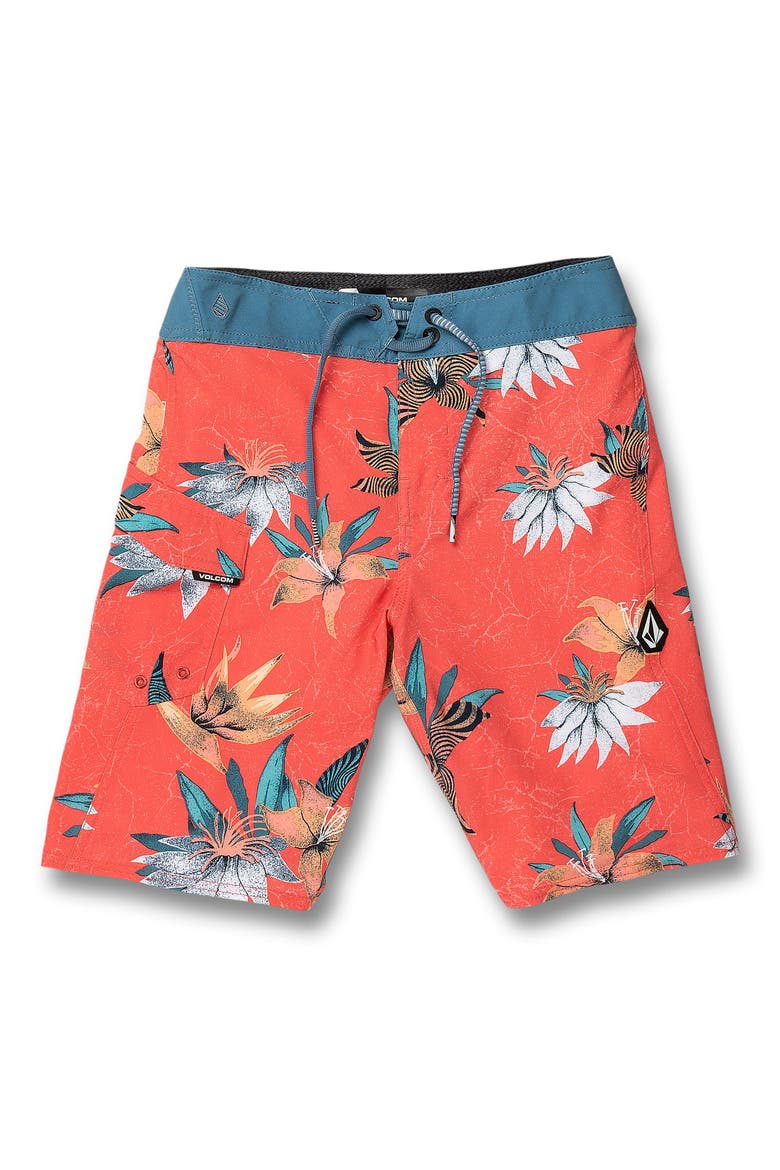 Verano Stone Mod Board Shorts, Main, color, CAYENNE