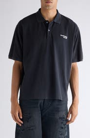 Acne Studios Egnes Logo Cotton Piqué Polo