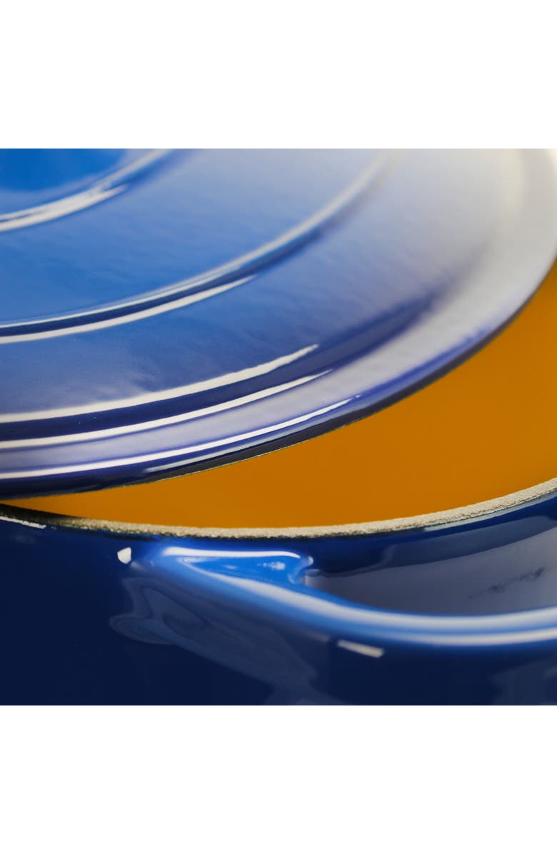 Crock-pot 7 Quart Enameled Cast Iron Oval Dutch Oven, Alternate, color, Blue