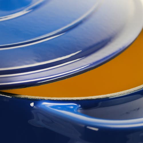 Crock-pot Artisan 7 Quart Enameled Cast Iron Oval Dutch Oven In Sapphire Blue In Blue