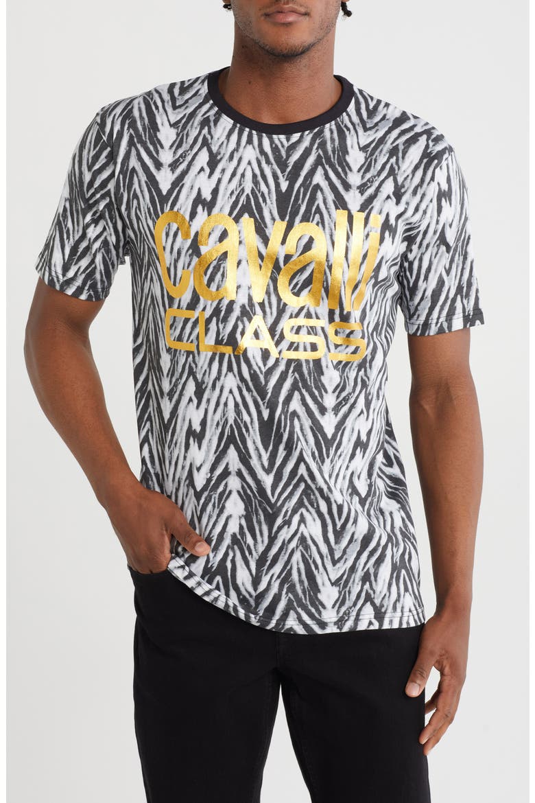 Colourful Rack For Classes Cavalli Class Metallic Logo Graphic T-Shirt (Men) | Nordstromrack